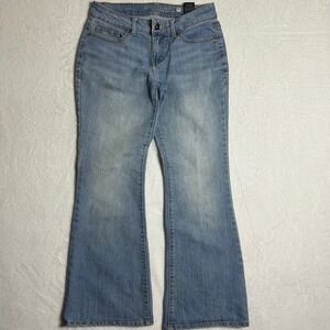 Faded Glory Womens 6P Petite Flare Jeans Low Rise Blue Denim Y2K 2000s 6 Petite